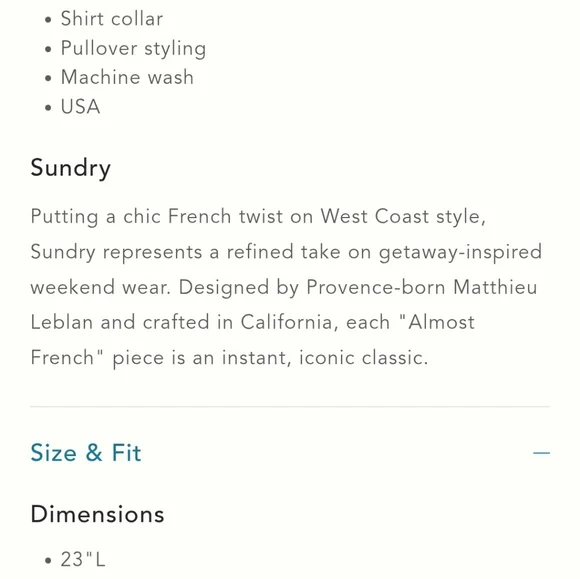 NWT Sundry Raglan Flat Sweatshirt - Picture 6 of 6